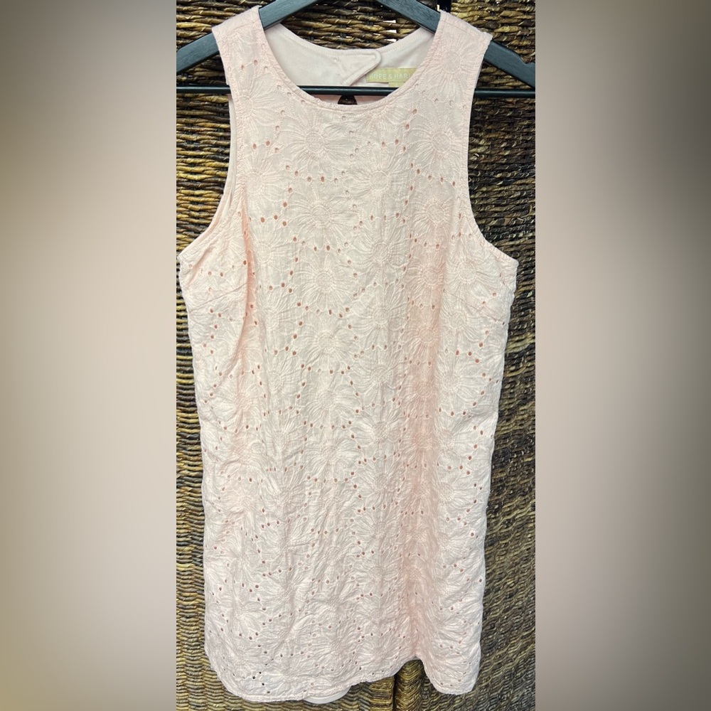 Hope & Harlow- Pink Flower embroidered dress,‎ Size:8